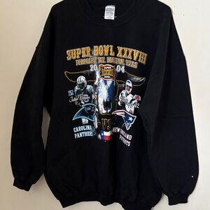 Gildan Black Super Bowl XXXVIII Graphic Crewneck Sweatshirt